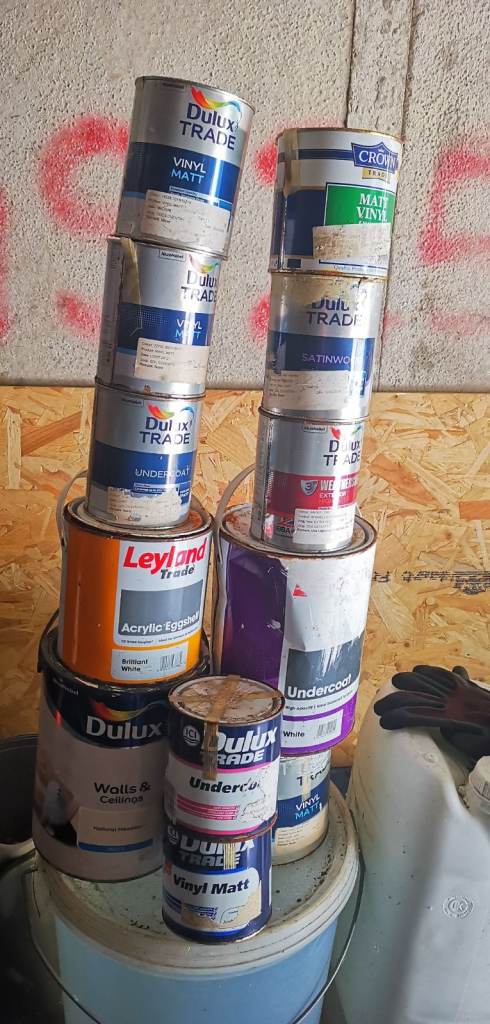  Free Collection from Coventry CV4 - Large Job Lot of Leftover Trade Paint - Various Colours & Types