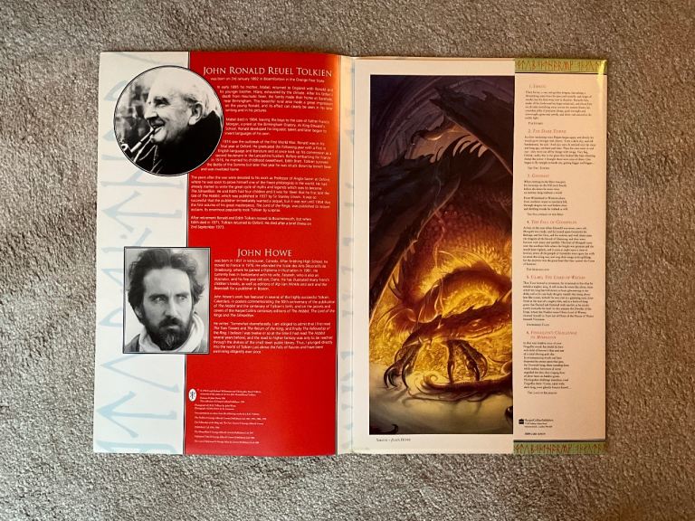 JRR Tolkien poster collection Images of Middle-Earth, 6 paintings by John Howe, 1993. First Edition.