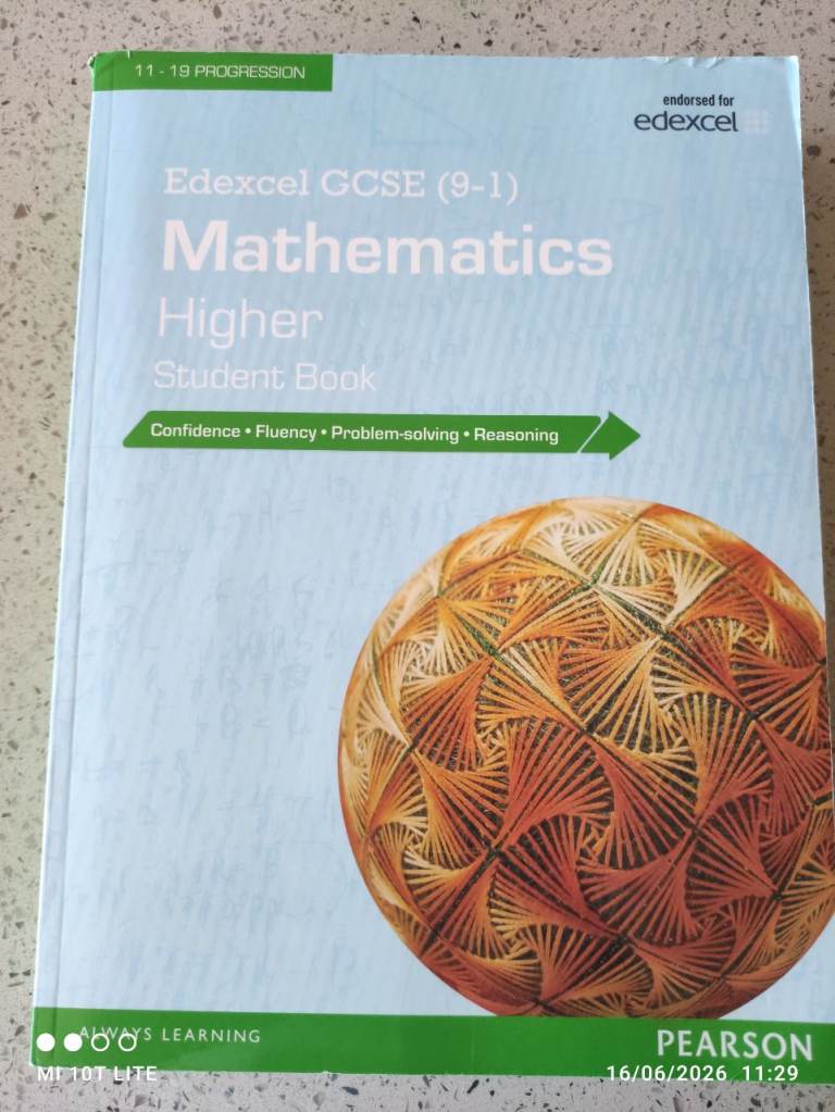 Maths Edexcel GCSE Higher book 