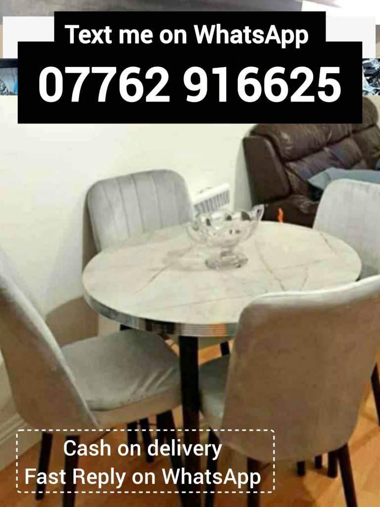 Modern Dining Table with 6 Chairs – NEW