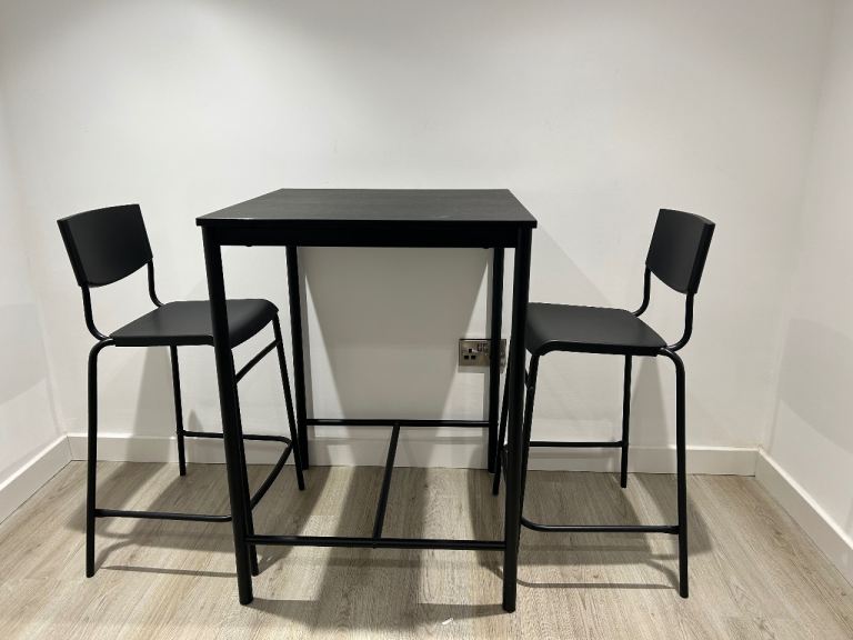 image for IKEA Bar Table and Two Chair Set