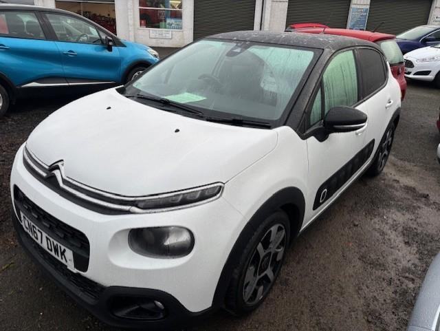2017 CITROEN C3 FLAIR 5 DOOR HATCH 1.2 PETROL IN WHITE.