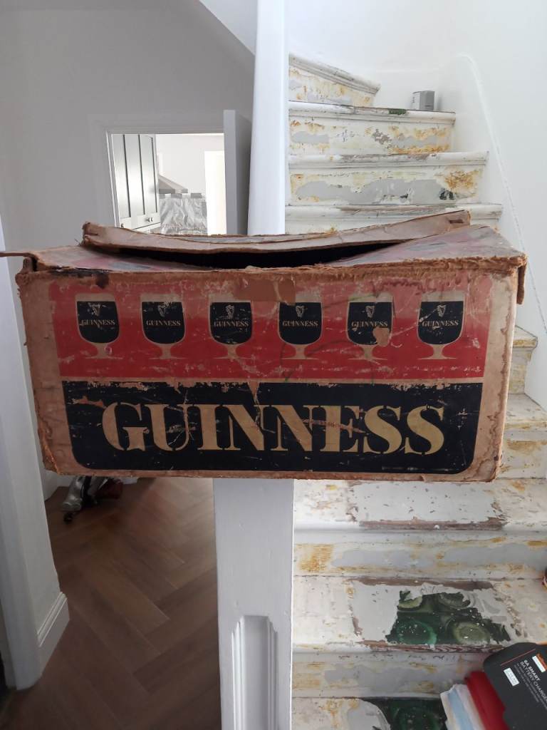 Vintage 1960's Guinness Stout Export Beer bottle box.
