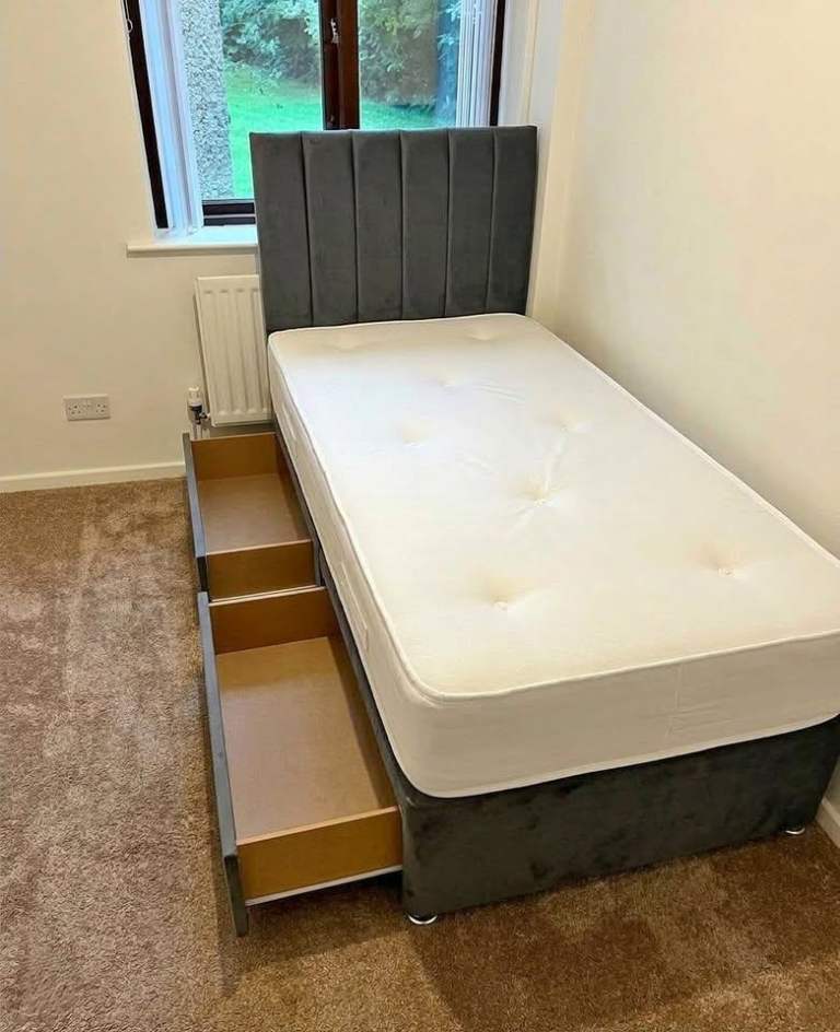 3FT Single Divan Bed With Mattress & 2x Storage Drawers For Sale Near You ~ Immediate Sale!!🚚🚚