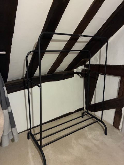 Heavy Duty Black Double Clothes Rail