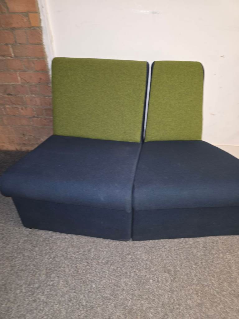 Green & Blue Modular Sofa – Used, Good Condition