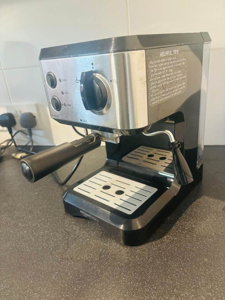 Share Amazon Basics Espresso Coffee Machine with Steam Wand – Manual Barista Maker