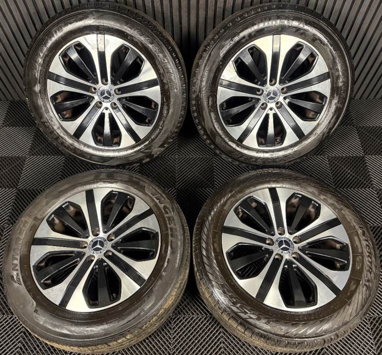 18'' GENUINE MERCEDES GLC BLACK DC ALLOY WHEELS TYRES ALLOYS