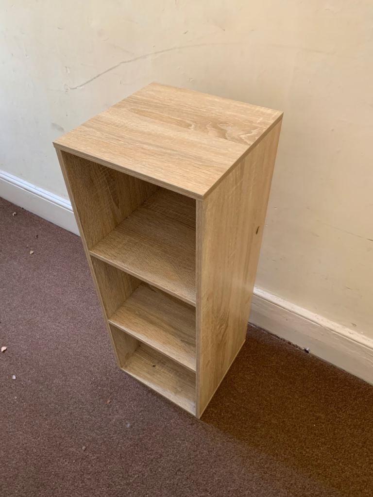 Small Wooden Bookshelf / Storage Unit – Light Wood