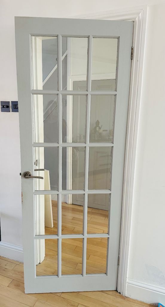 image for Internal doors one frosted and one plain glass 