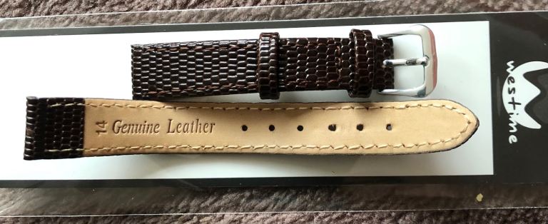 Ladies leather watch strap
