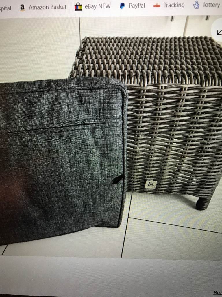 lg outdoor garden stool/side table with cushion from John Lewis Brand New