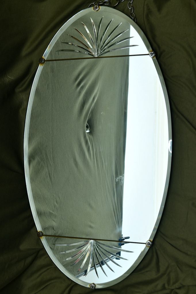 Art Deco Oval Wall Mirror