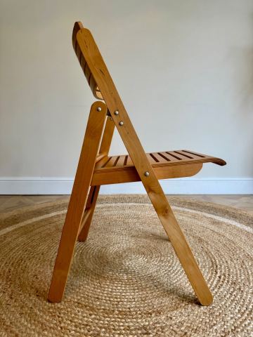 Vintage late 20th IKEA plywood 'Nikolaus' folding chair | in Sunbury-on-Thames, Surrey