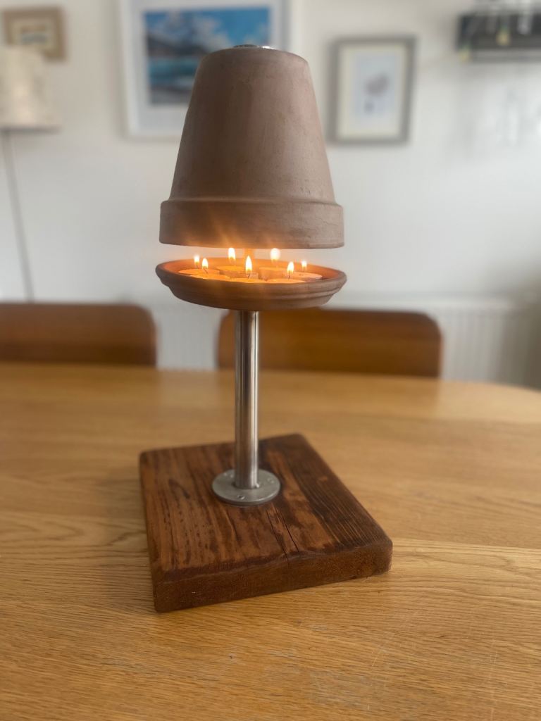 Terracotta tealight holder