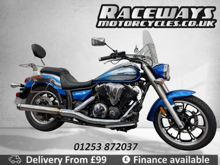 YAMAHA XVS950 BLUE, 2009 58 REG BLUE, JUST 10,8478 MILES, 942CC