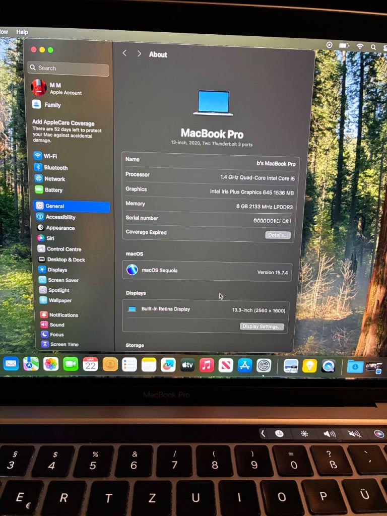 MacBook Pro 2020 i5 256GB