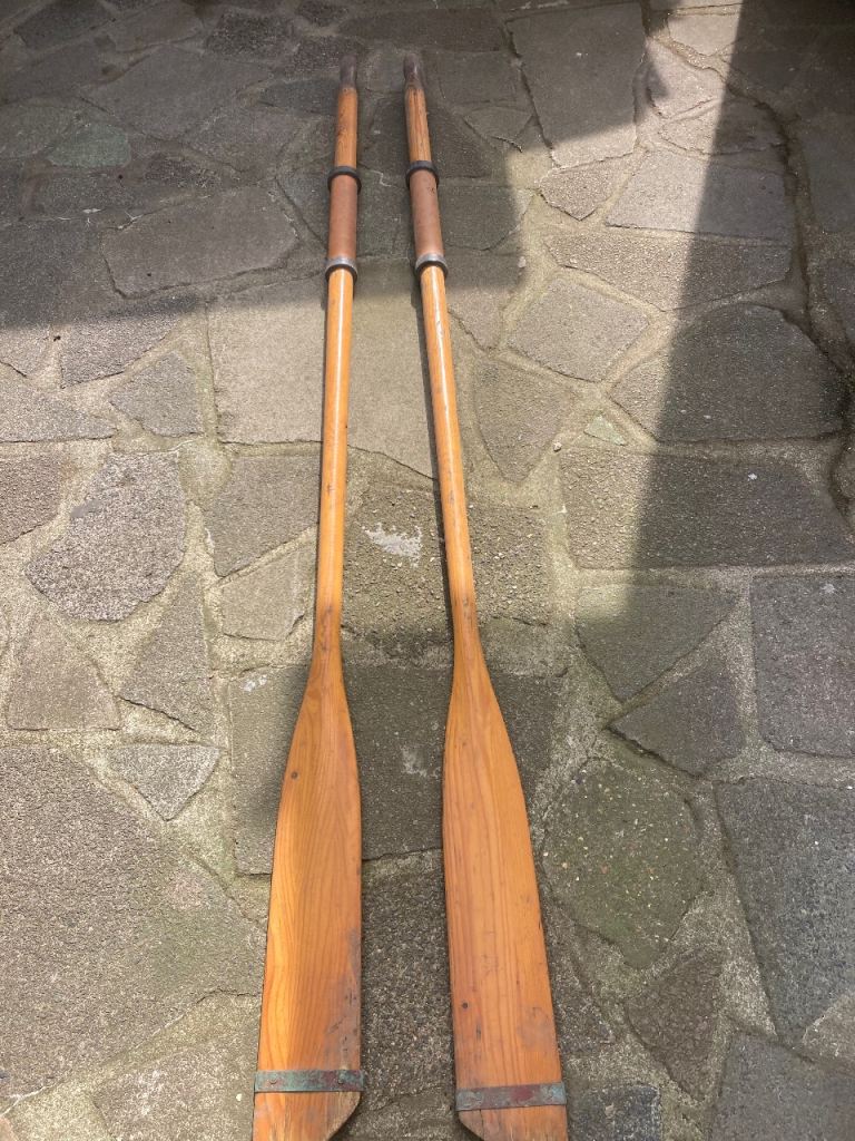 Pair wooden oars