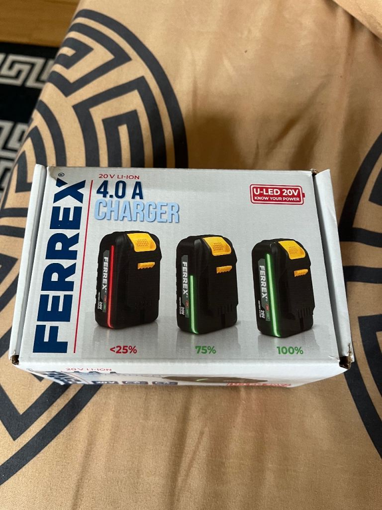Ferrex 20V Li-Ion 4.0A Charger New