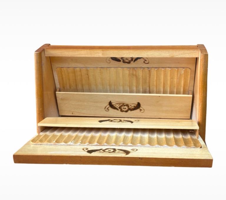 Vintage Wooden Cigarette Box Storage Display Holder