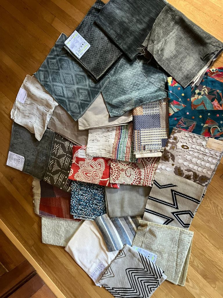 Small pieces of Designer Fabric remnants. £2 each. Collect Chichester