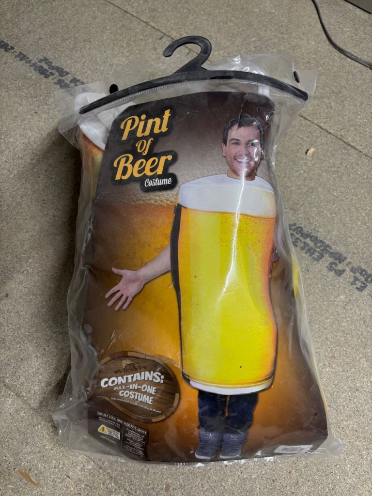 novelty “Pint of Beer” fancy dress costume
