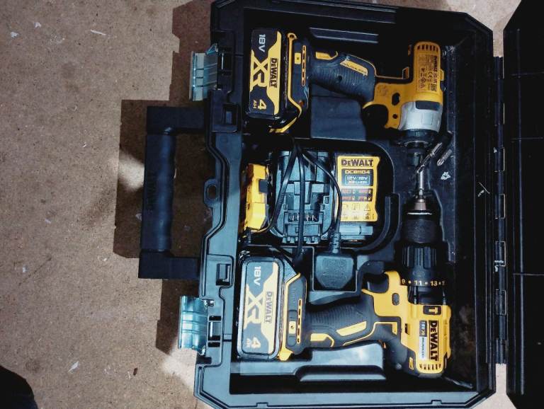 DeWalt XR 18V Drill and Impact Driver Set with Batteries
