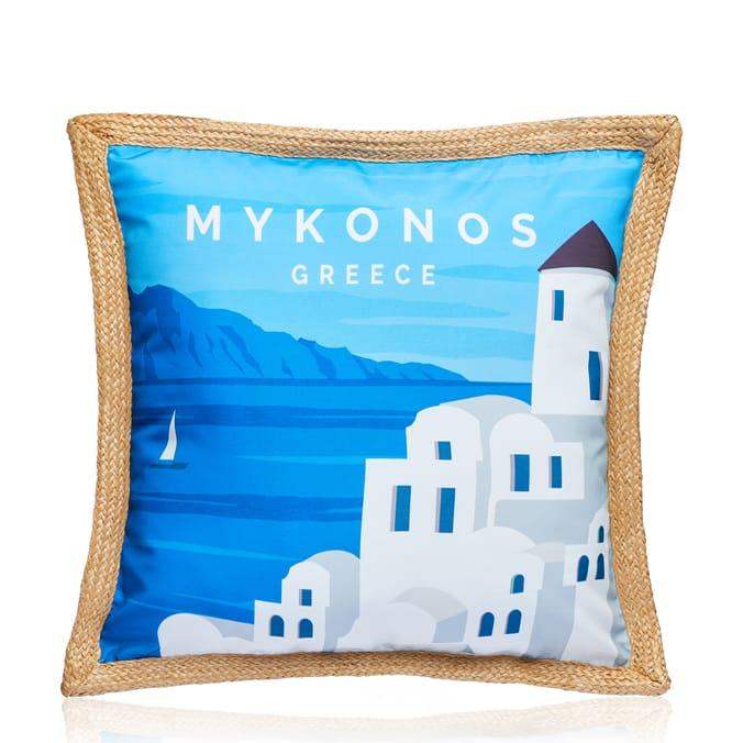 Mediterranean Outdoor Cushion Mykonos Greece Brand New