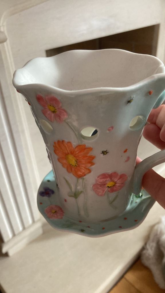 Multicoloured Ceramic yankee candle burn Design