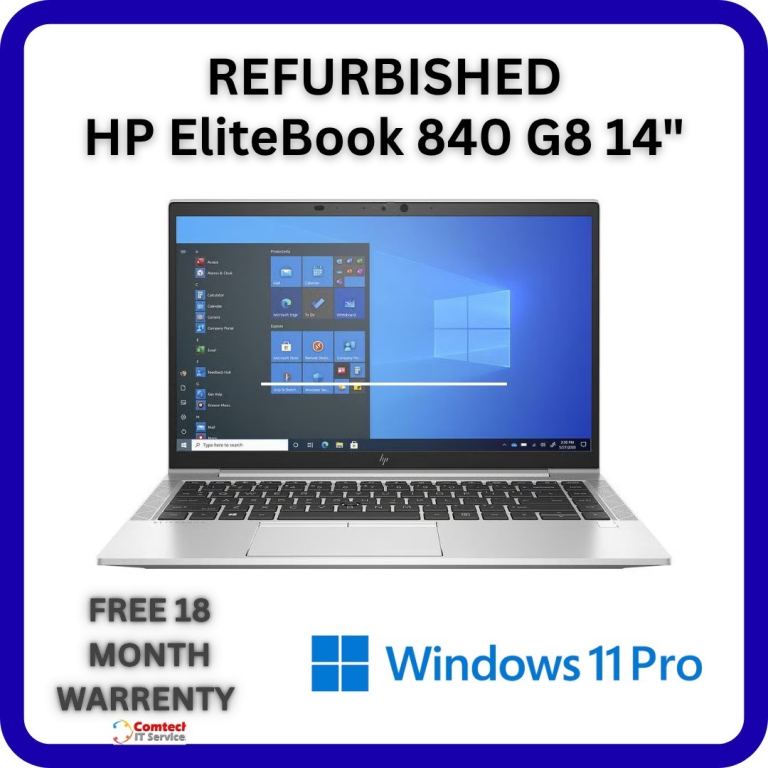 HP EliteBook 840 G8, 14”, i5 11th Gen CPU, 16GB RAM, 256GB SSD