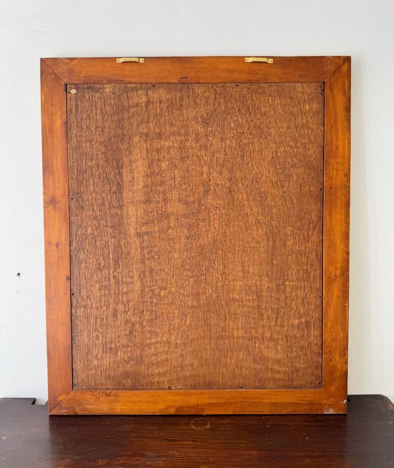 Rectangular Wall Mirror with Wooden Frame