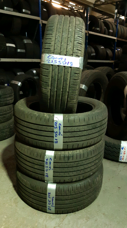 image for matching set 215 50 18 continental tyres 7mm £160 set fitd n bal £80 pair fitd & bal
