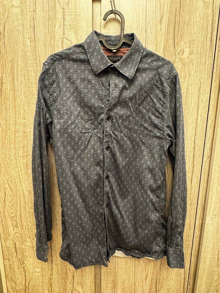 Ted Baker London Slim Fit Shirt – Black Pattern, Good Condition