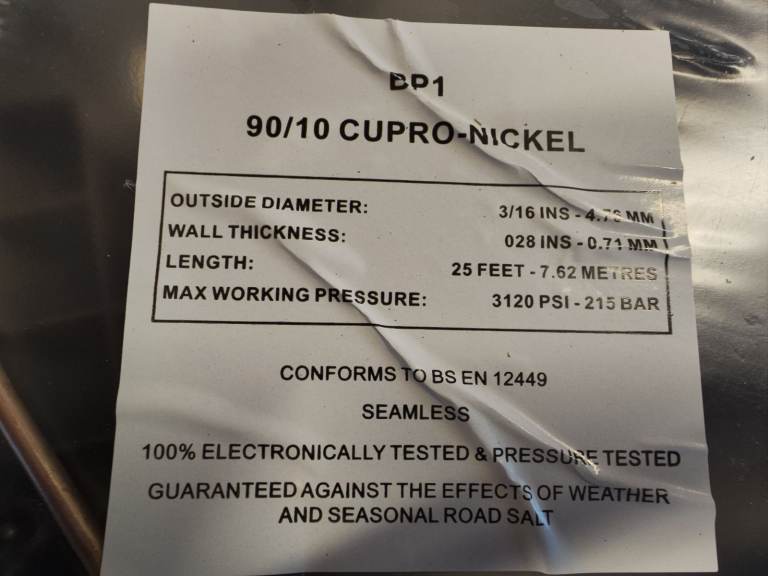 Car brake pipes various sizes 