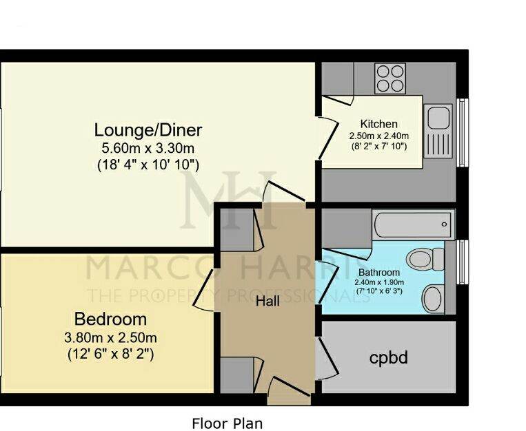 2 bedroom ground floor flat