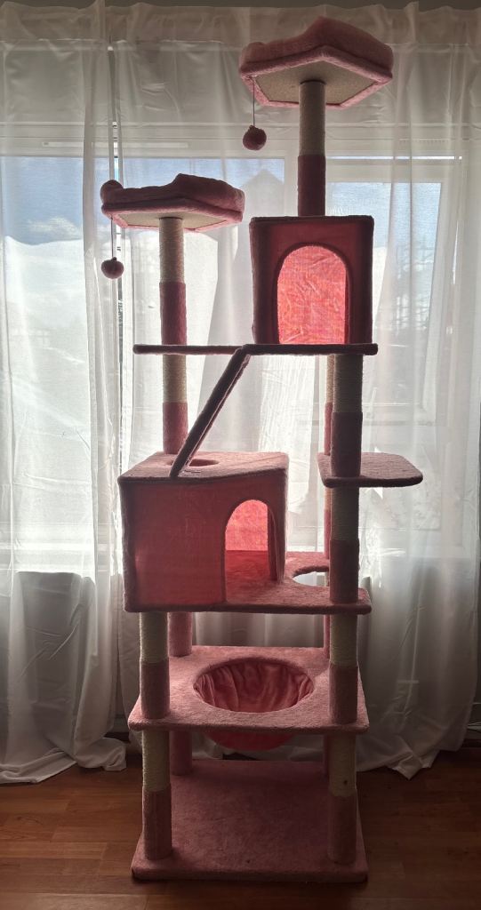 Pink cat tree 208cm