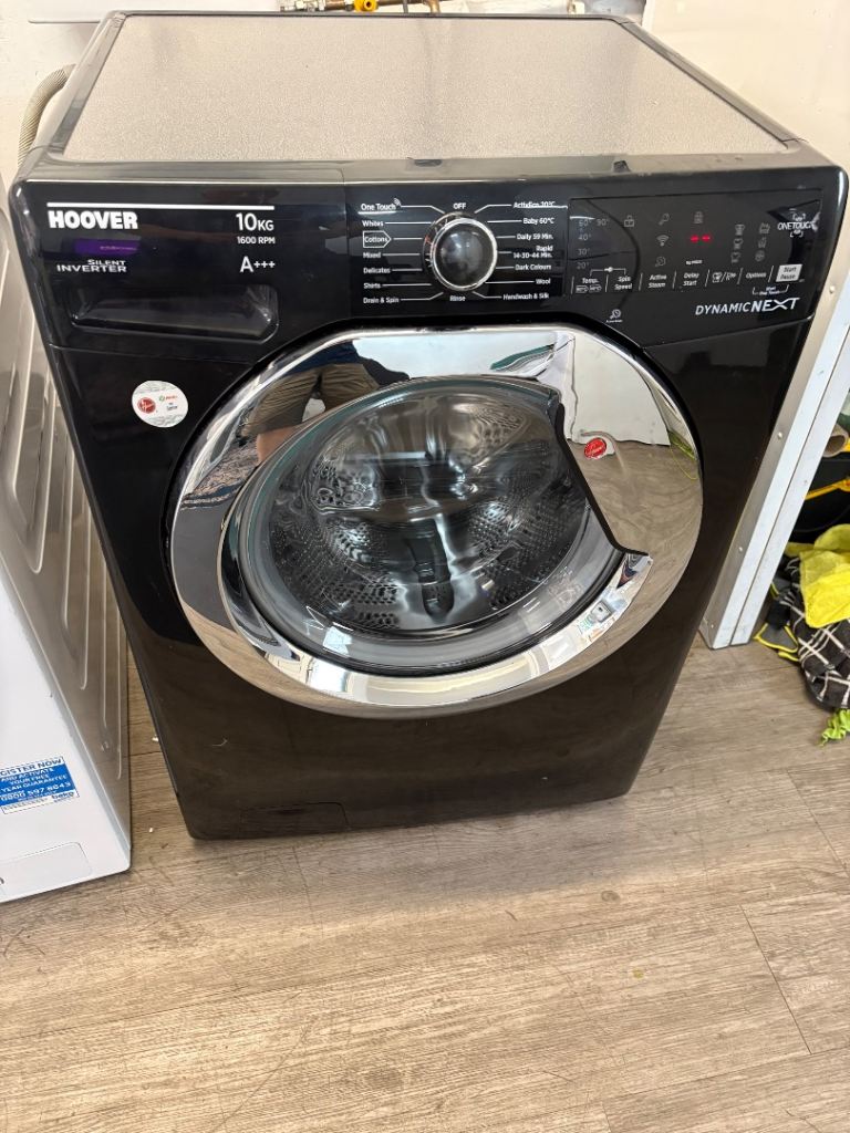 Hoover Dynamic Next 10kg Washing Machine - Black, Good Condition