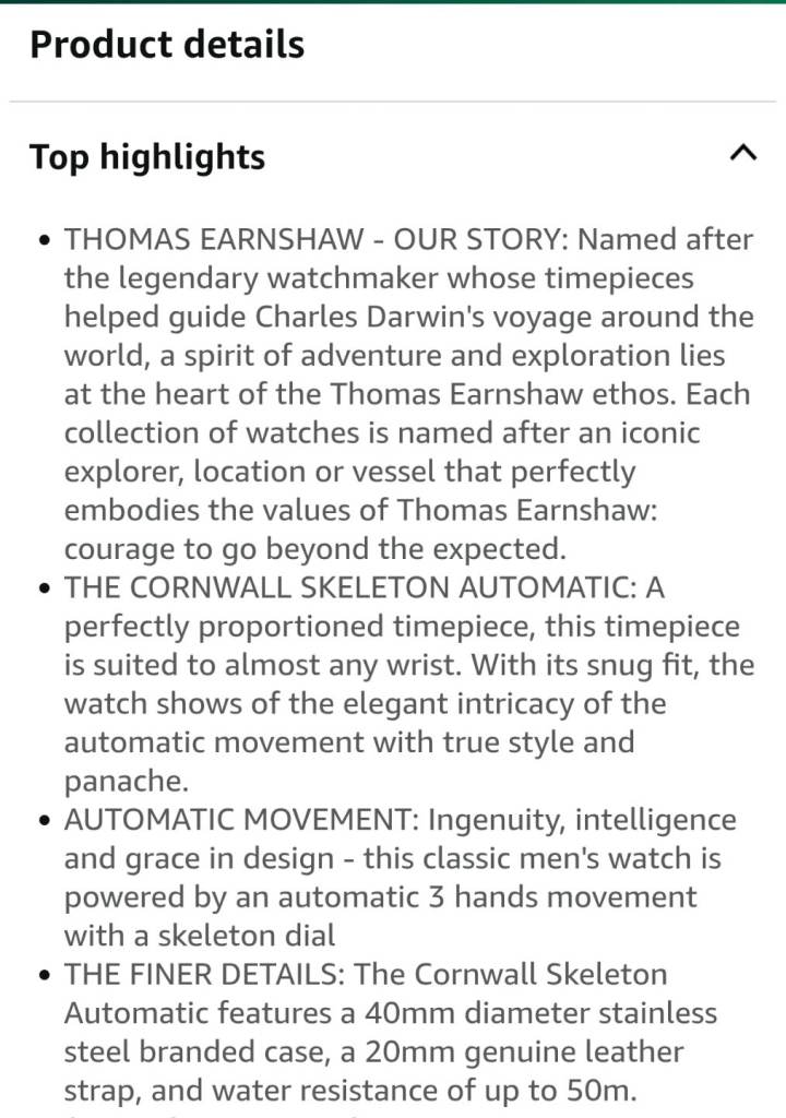 Gents, mens, automatic skeleton watch, new in box