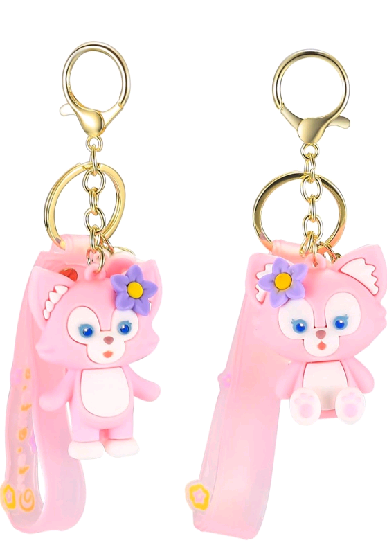 image for Bn Pink Cartoon Keychains for Kids, Cute Keyring Best Friends Gifts