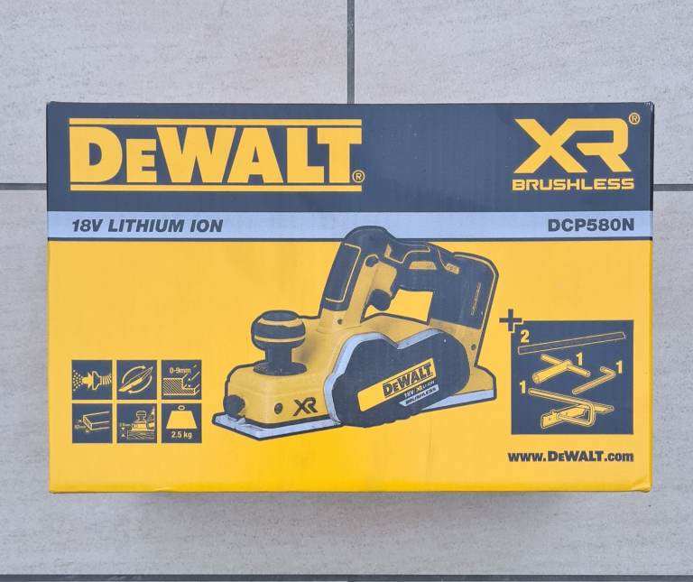 image for DEWALT PLANER DCP580N-XJ 18V Li-Ion XR Brushless Cordless 