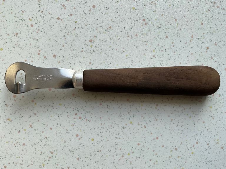 Vintage Econome Inox French Orange, Lemon, Citrus Peeler, Wooden Handle, Stainless Steel Peeler