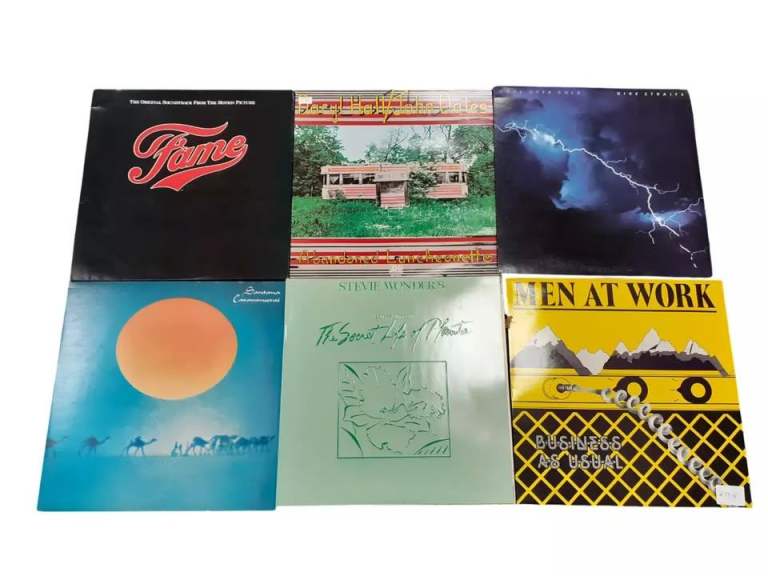 Mixed Bundle Of Vinyls Fame & More Untested Collectable Music Pre Loved Retro