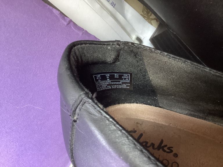 Ladies Clarke Georgia shoes.