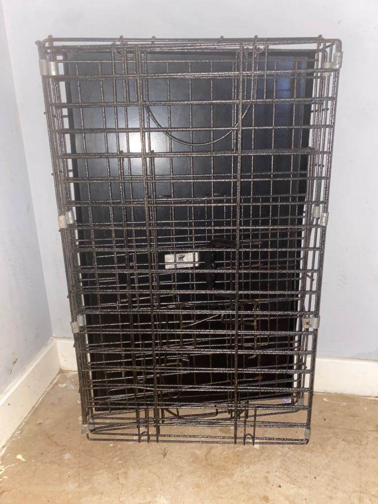 Medium Black Wire Pet Cage for Dogs or Other Animals