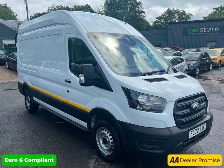 2022 Ford Transit White 2.0 350 EcoBlue L3 H3 panel van, Euro 6, ULEZ compliant, 6-speed manu Pan...