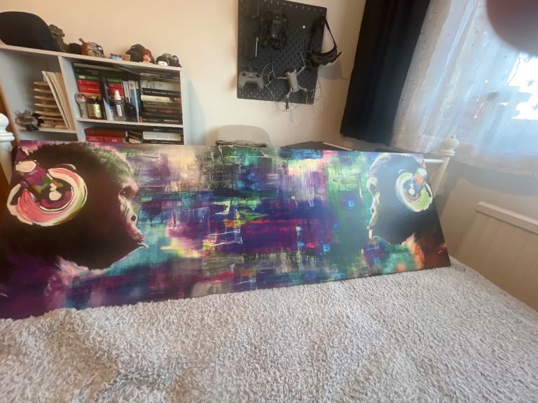 monkey animal Art Abstract 135x45-1