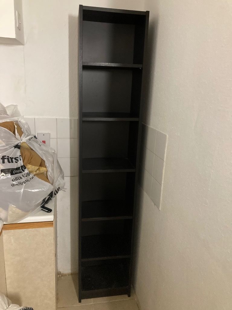 Tall and narrow bookcase or bookshelves can deliver