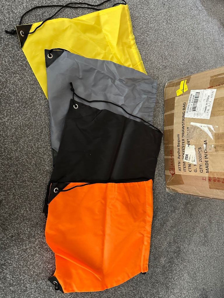 New Drawstring Bags - Multicoloured, Ideal for Storage