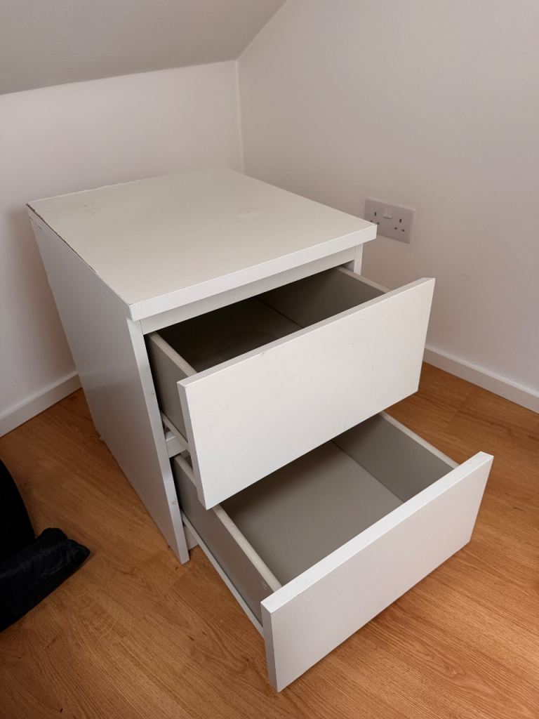 IKEA MALM bedside table with 2x drawers OPEN TO OFFERS