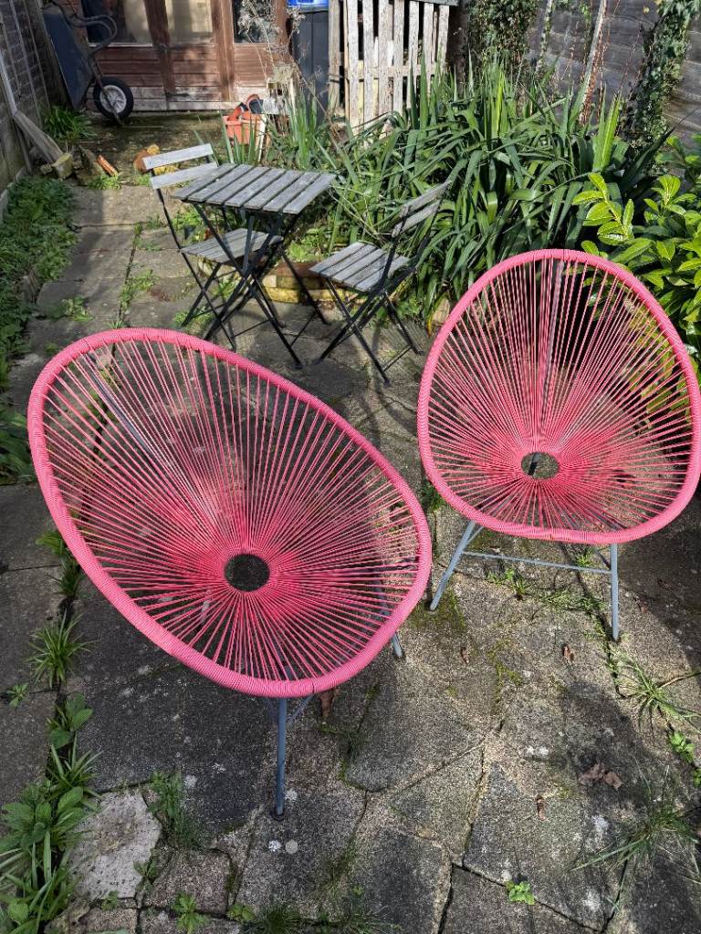 Woven Coral Outdoor Seating Set